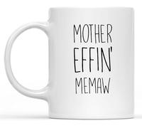 Dxcvbrds Nueva taza de café de cerámica, regalo para Memaw, taza de café de doble cara para Memaw, regalo de cumpleaños, Acción de Gracias o Navidad, taza blanca de cerámica de 325 ml