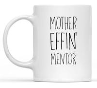 Dxcvbrds Nueva taza de café de cerámica, regalo para mentor, taza de café de doble cara para mentor, regalo de cumpleaños, Acción de Gracias o Navidad, taza blanca de cerámica de 325 ml