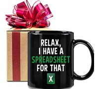Dxcvbrds Regalos de contador para hombres y mujeres, I've Got A Spreadsheet for That Mug, nueva hoja de cálculo de regalos para jefe de contabilidad, compañeros de trabajo, banquero de finanzas