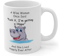 Dxcvbrds Regalos de hipopótamo para mujeres amantes, divertido hipopótamo mamá, regalo de cumpleaños, día de la madre, Navidad, taza de café divertida taza blanca de 11 onzas