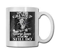 Dxcvbrds Some of Us Grew Up Listening to George Jones Taza de café de cerámica para hombres y mujeres que aman tazas de 325 ml