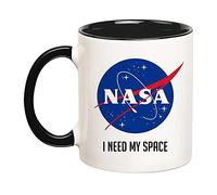 Dxcvbrds Taza de café con logotipo de albóndigas de la NASA I Need My Space, 325 ml