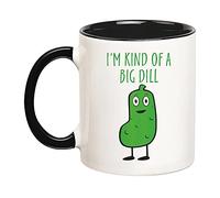 Dxcvbrds Taza de café con texto en inglés "I'm Kind of A Big Dill", divertida taza de café con hierbas cocinero y ponche vegetariano, 325 ml