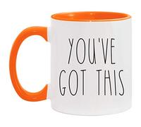 Dxcvbrds Taza de café con texto en inglés "You've Got This", regalos de cumpleaños, regalos para Navidad, cumpleaños, familia, Feliz Navidad, Día de la Madre, Día del Padre (naranja), 325 ml