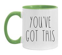 Dxcvbrds Taza de café con texto en inglés "You've Got This", regalos de cumpleaños, regalos para Navidad, cumpleaños, familia, Feliz Navidad, Día de la Madre, Día del Padre (verde), 325 ml