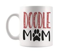 Dxcvbrds Taza de café Doodle Mom, amante de los garabatos dorados, para Navidad, bonita taza de café con diseño de perro mamá, taza de café novedosa de 11 onzas, color blanco de 11 onzas