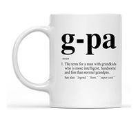 Dxcvbrds Taza de café G-Pa Definition, taza de definición G-Pa, definida por G-Pa, divertidas ideas de regalo de cumpleaños para abuelo, regalo del día del padre, abuelo, taza blanca de 325 ml