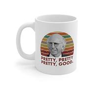 Dxcvbrds Taza de café - Pretty Pretty Good Larry Eh David Curb Taza de té de cerámica blanca, 325 ml