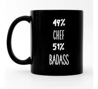 Dxcvbrds Taza de chef para mujer, impresionante chef, el mejor chef de la historia, regalo para chef, regalos de agradecimiento para mujeres, taza de cerámica negra y negra, regalo de chef