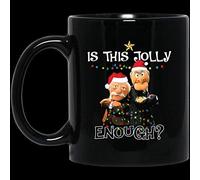 Dxcvbrds Taza de Navidad con texto en inglés "New Statler and Waldorf Grumpy is This Jolly Enough Lights", 325 ml