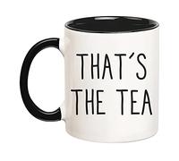 Dxcvbrds Taza de té con texto en inglés "That's The Tea Sis", taza de café novedosa de 325 ml