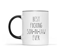 Dxcvbrds Taza de yerno, regalos para nuevo yerno, futuro yerno, regalo de suegra, regalo de suegro, taza de café para yerno, taza de café con acento negro, taza de cerámica de 325 ml