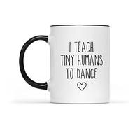 Dxcvbrds Taza para profesor de baile, I Teach Tiny Humans to Dance, regalo de instructor de baile, regalo de bailarina, profesor de ballet, entrenador de baile, regalos de equipo de baile, taza de