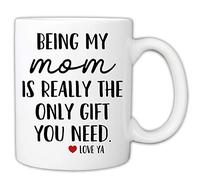 Dxcvbrds Tazas divertidas para madre - Being My Mom is Really The Only Gift You Need Taza de café novedosa de 325 ml