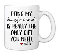 Dxcvbrds Tazas divertidas para novio - Being My Boyfriend is Really The Only Gift You Need Taza de café novedosa de 325 ml