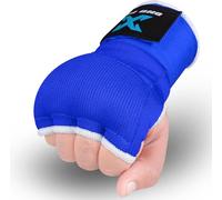 DXD FIT Guantes Interiores de Gel para Boxeo, 75 cm, elásticos, Largos, muñequeras Acolchadas, protección de Vendas, Guantes, Entrenamiento, Kickboxing, Artes Marciales y Punzones (Azul, L)