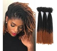DXdixiu Dreadlock Extensions Synthetic Hair 30 Strands 100% Full Handmade Permanent Loc Extension Hair for Women/Men/Kids Daily Wear & Parties (T30)