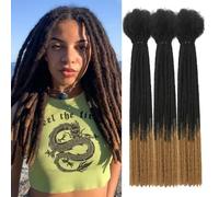 DXdixiu Dreadlock Extensions Synthetic Hair 30 Strands 100% Full Handmade Permanent Loc Extension Hair for Women/Men Daily Wear & Parties (T27#, 16inch)