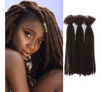 DXdixiu Dreadlock Extensions Synthetic Hair 30 Strands 100% Full Handmade Permanent Loc Extension Hair for Women/Men/Kids Daily Wear & Parties (4#)