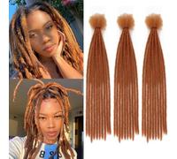 DXdixiu Dreadlock Extensions Synthetic Hair 30 Strands 100% Full Handmade Permanent Loc Extension Hair for Women/Men/Kids Daily Wear & Parties (30#)