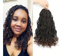DXdixiu Senegalese Twist Crochet Hair Small Roll Water Ripple Crochet Hair Synthetic Fiber Weaving Hair for Women Hair Extensions (T30)