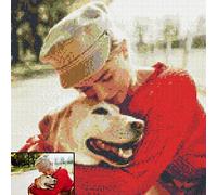 DXDOING Diamond Painting Kit Completo Personalizado 5D - DIY Pintura Diamante Embroidery Art, Personalizada Decoración de Foto - San valentín, día del padre, regalos para novias