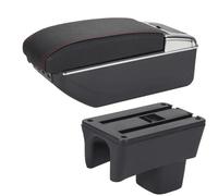 DXDQS Caja De Almacenamiento Interior para Reposabrazos De Coche Piezas De Modernización para Suzuki para Swift 2005-2023(B1 Black Red)
