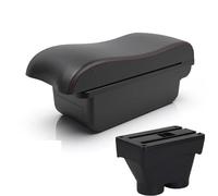 DXDQS Caja De Almacenamiento para Reposabrazos De Coche Piezas De Modernización Detalles Interiores para Peugeot 208 2012-2018(A1 Black Red)