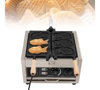 DXDRT Gofrera Tipo Pescado Comercial, Máquina para Hacer Gofres Taiyaki Japonesa Antiadherente De 3 Piezas, Máquina para Hornear Gofres Eléctrica para Panadería,Restaurante,Cafetería,Hogar
