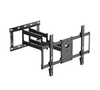 DXDRT Soporte TV Pared Inclinable para Televisores 32-98 Pulgadas de hasta 80 KG, Soporte TV Giratorio a Perfil Bajo con Doble Brazo de Movimiento Completo, máx. VESA 600x400mm
