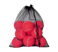 DXEHSEUY 12 pelotas de tenis prácticas para actividades de entretenimiento en interiores, color rojo