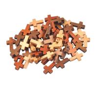 DXEHSEUY 50 dijes de cruz de madera pequeños para fiestas de Pascua, collares, pulseras, pendientes