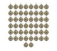 DXEHSEUY 50 dijes en forma de brújula 3D para pulsera, collar, regalo de graduación, color bronce