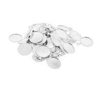 DXEHSEUY Bandejas de ajuste de base de cabujón en blanco, para hacer joyas, color blanco plateado, 32 x 27,5 mm
