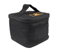 DXEHSEUY Bolsa de almacenamiento de carrete de pesca con cremallera para carretes de balsa de tambor, color negro