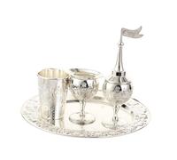 DXEHSEUY European Styles - Juego de ollas de vino con copas de vino y bandeja retro para regalos de vacaciones