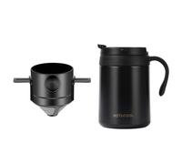 DXEHSEUY Juego de cafetera de mano para camping, mochileros, senderismo