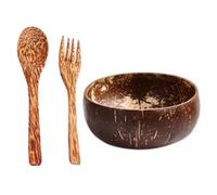 DXEHSEUY Juego de cuencos de coco prácticos para ensalada de cereales para picnic, cocina, restaurante C, estilo C