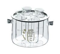 DXEHSEUY Juego de sake de vidrio para servir, regalo único, tanque transparente para hotel, restaurante, hogar