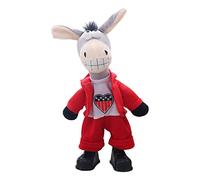 DXEHSEUY Juguete de peluche eléctrico de burro bailando, muñeca oscilante, educación temprana, color rojo
