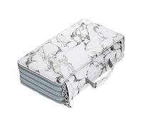 DXEHSEUY Organizador portátil de lápices de colores con 300 ranuras para estudiantes artistas, color blanco