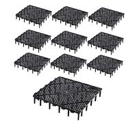 DXEHSEUY Placa de filtro de succión para fondo de pecera, 10 unidades, color negro, 14,5 x 14,5 x 2,5 cm