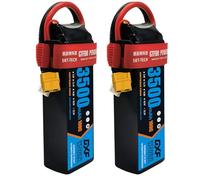 DXF 2 Paquetes de batería lipo 6s 22.2v, 3500 mAh 100C para helicópteros RC, Coches y Camiones Monster Electric. batería lipo 22.2v con Conector xt60 para e-flite, Stampede 4x4, kyosho GP 4 WD Racing
