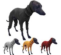 DXFWYTZQ Abrigo de invierno para perro, chaqueta ajustada con capucha para perro, suéter para perro, ropa para perro, suéter de cuello alto de galgo, camiseta cálida para mascotas para galgo, zorra inglés (negro, 4XL)