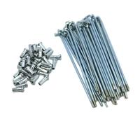 Dxhntskxo 12G Electric Bike Spokes 37-Pack - 2,5 mm 45# Steel with Nipples for E-Bike Wheel Repair (56-240 mm) (155 mm)