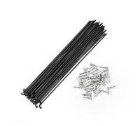 Dxhntskxo 14G Black foyBicycle Spokes 36pcs, Carbon Steel & Nipples for Mountain & Road Bike (163-227mm), J-Bend Wheel Kit for E-Bike Replacement (36pcs-163mm)