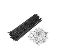 Dxhntskxo 14G Black foyBike Spokes 36pcs, Carbon Steel & Nipples for Bike Wheel Repair (125/135/138/171/177/185/202/205/209mm), Universal Fit for Road (36pcs-269mm)
