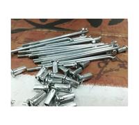 Dxhntskxo 40 piezas de 8 G Heavy Duty Motorcycle Spokes & Nipples, 4.0 mm Super Thick E-Bike 105-190 mm, 45# Steel Wheel for Powerful E-Bicycle Electric Dirt Bike Scooter Reparación y reconstrucción