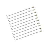 Dxhntskxo 40 radios y pezones de bicicleta eléctrica de 12 G, radios curvados en J de acero 45# de 2.6 mm para bicicleta eléctrica y bicicleta de carga, radios de cuerpo cilíndrico de igual diámetro