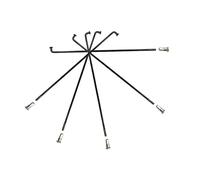 Dxhntskxo 40 radios y pezones de bicicleta eléctrica de alta resistencia de 10 g, radios curvados en J de acero inoxidable 304 de 3,2 mm para bicicleta eléctrica y bicicleta de carga, radios negros de